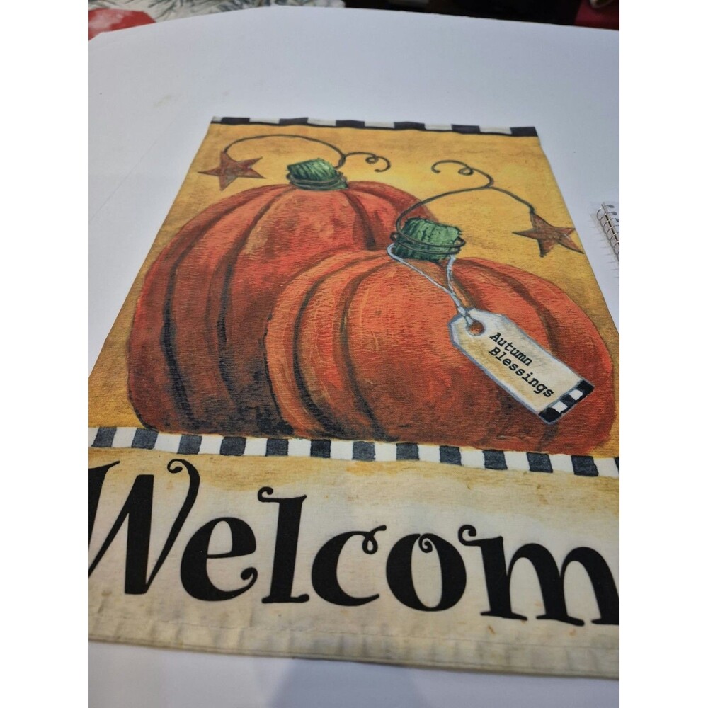 Welcome Autumn Blessings 18x12 Garden Flag